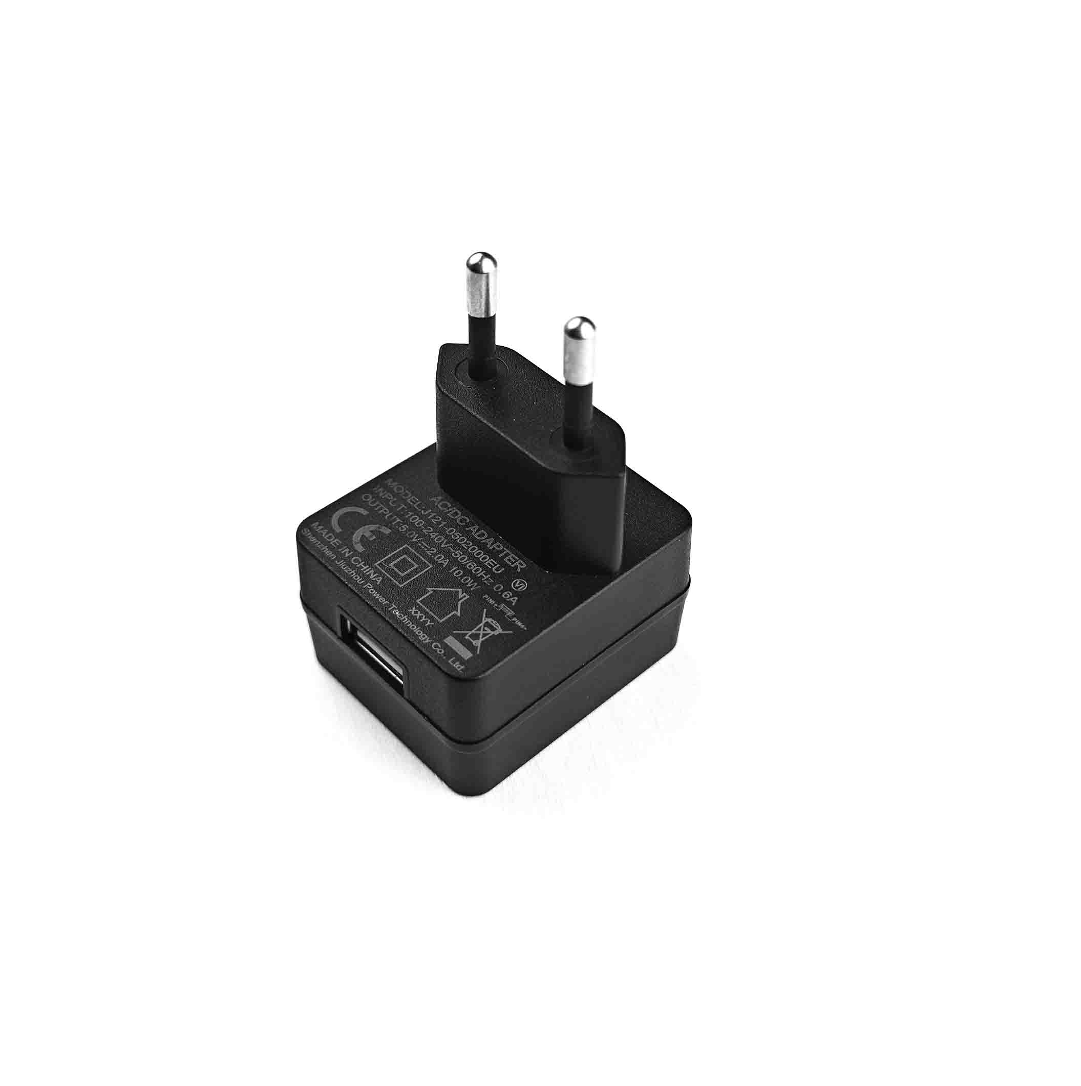 EU Standard 5V2A/5V1A/12V1A/5V1.5A/12W USB Power Adapter (USB & Cabled Models)